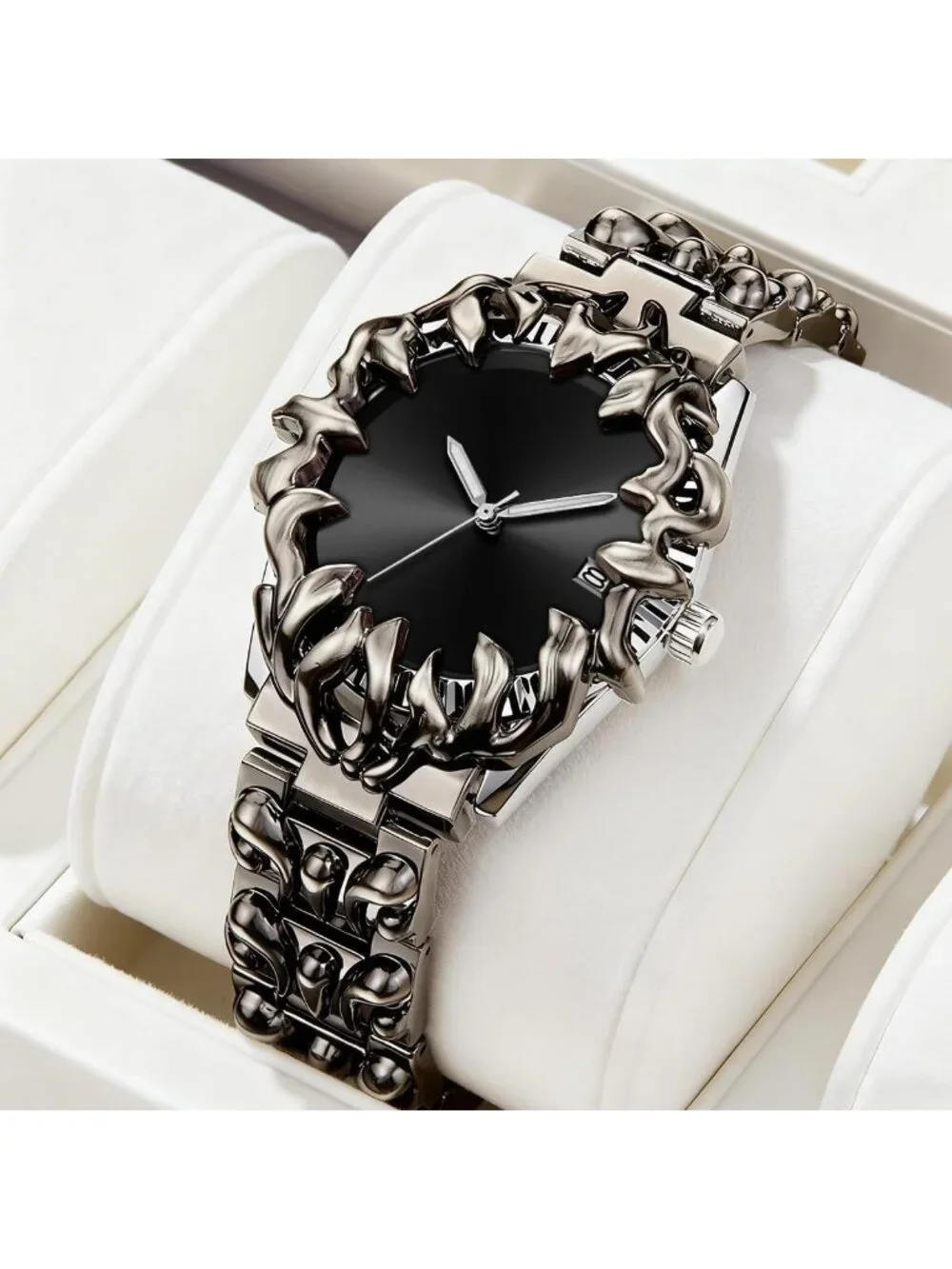 Men's Black Quartz Gothic Claw Unique Stainless Steel Luminous Waterproof Watch